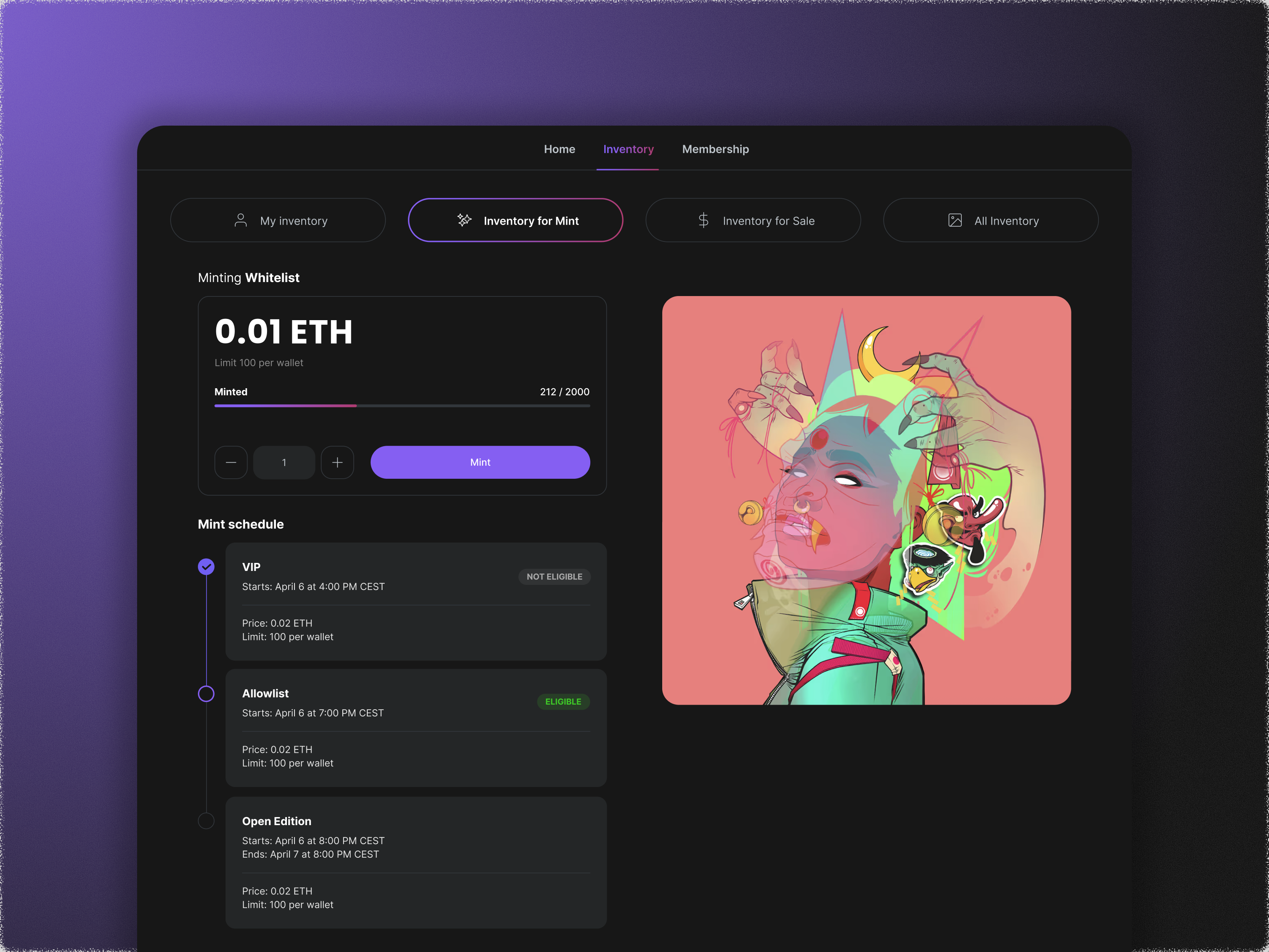 NFT Membership Platform Project